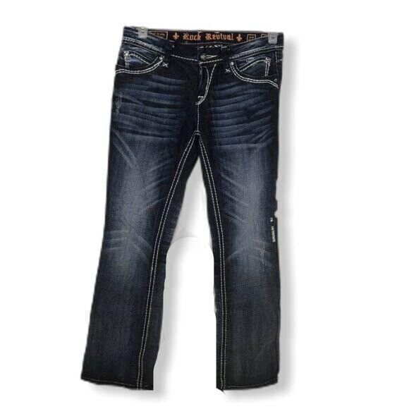 Rock Revival Denim - Rock Revival Women's Jean’s Blue Denim Charlotte Easy Bootcut Size 27 X 32